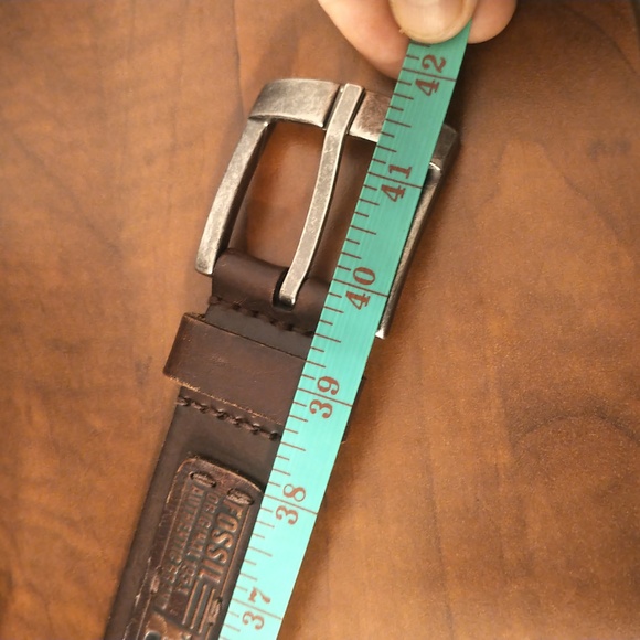 Fossil leather belt with steel buckle - Picture 6 of 6
